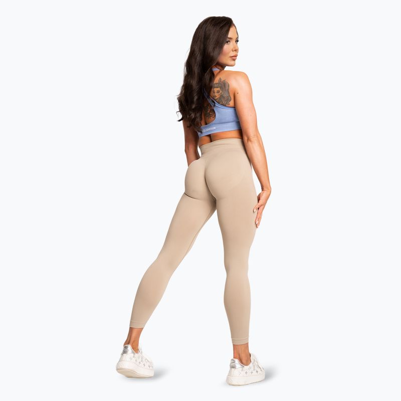 Colanți pentru femei Gym Glamour Basic Scrunch beige 4