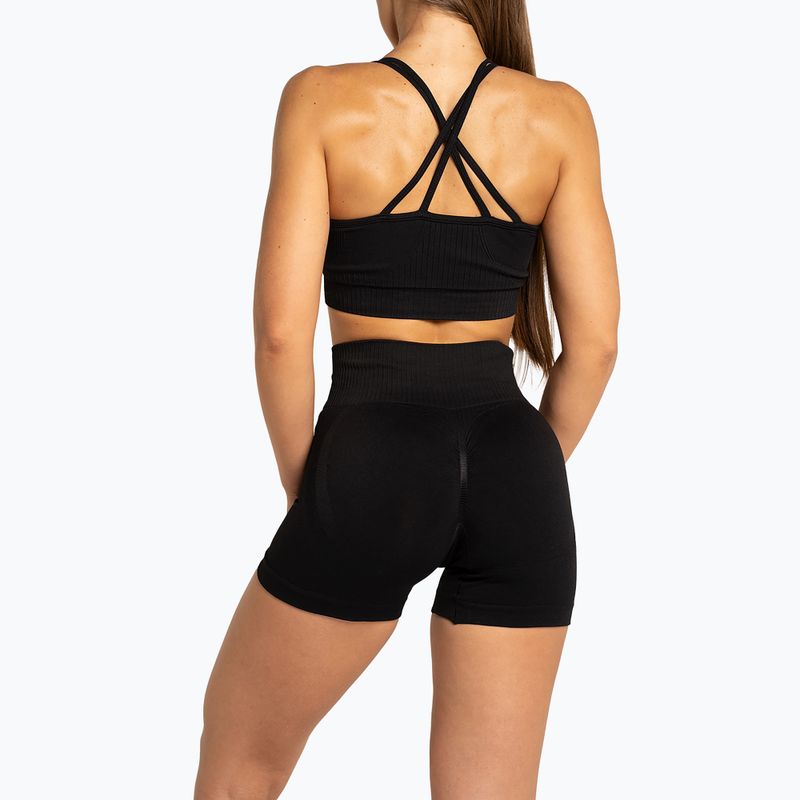 Pantaloni scurți de antrenament pentru femei Gym Glamour Push Up 2.0 black 2