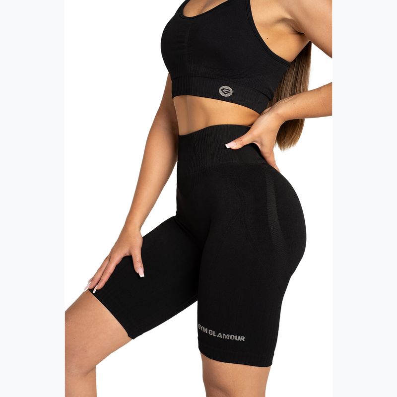 Pantaloni scurți de antrenament pentru femei Gym Glamour Push Up 2.0 black 3