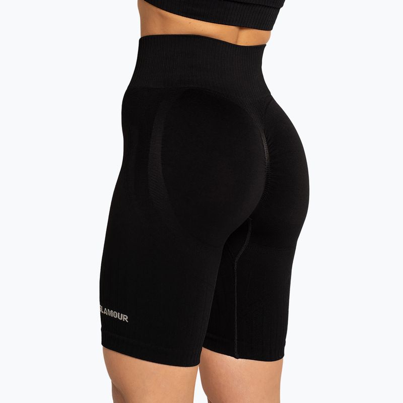 Pantaloni scurți de antrenament pentru femei Gym Glamour Push Up 2.0 black 5