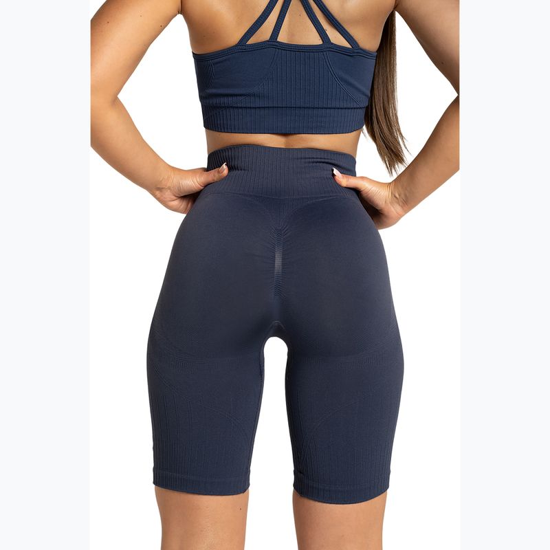 Pantaloni scurți de antrenament pentru femei Gym Glamour Push Up 2.0 denim 2