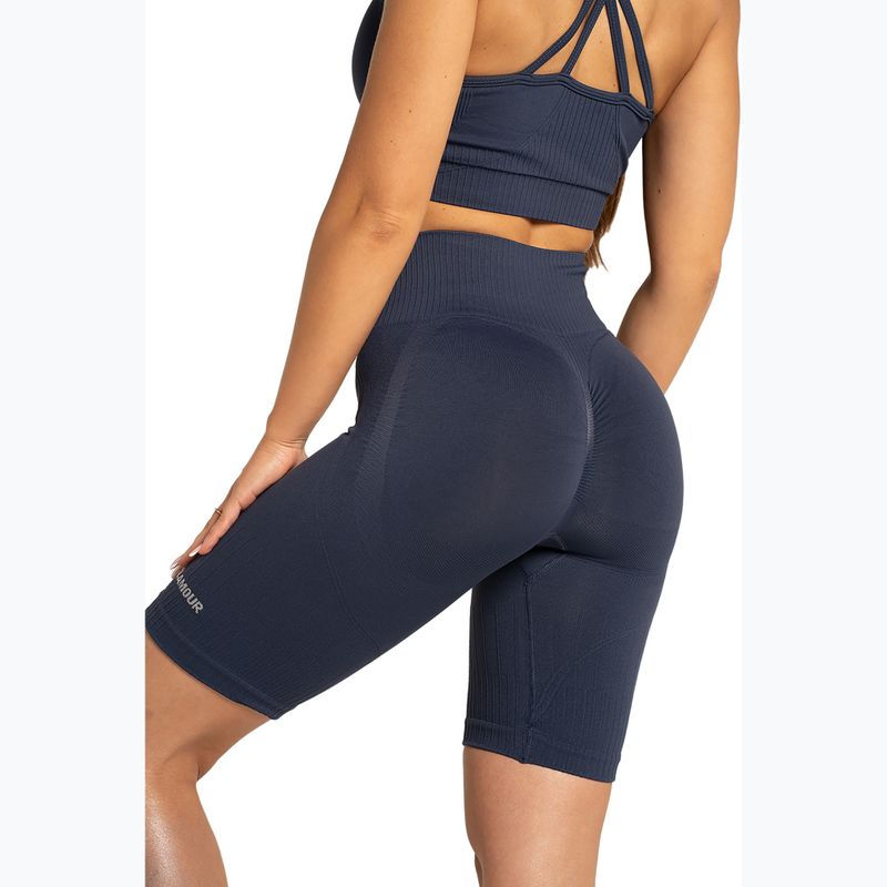 Pantaloni scurți de antrenament pentru femei Gym Glamour Push Up 2.0 denim 5