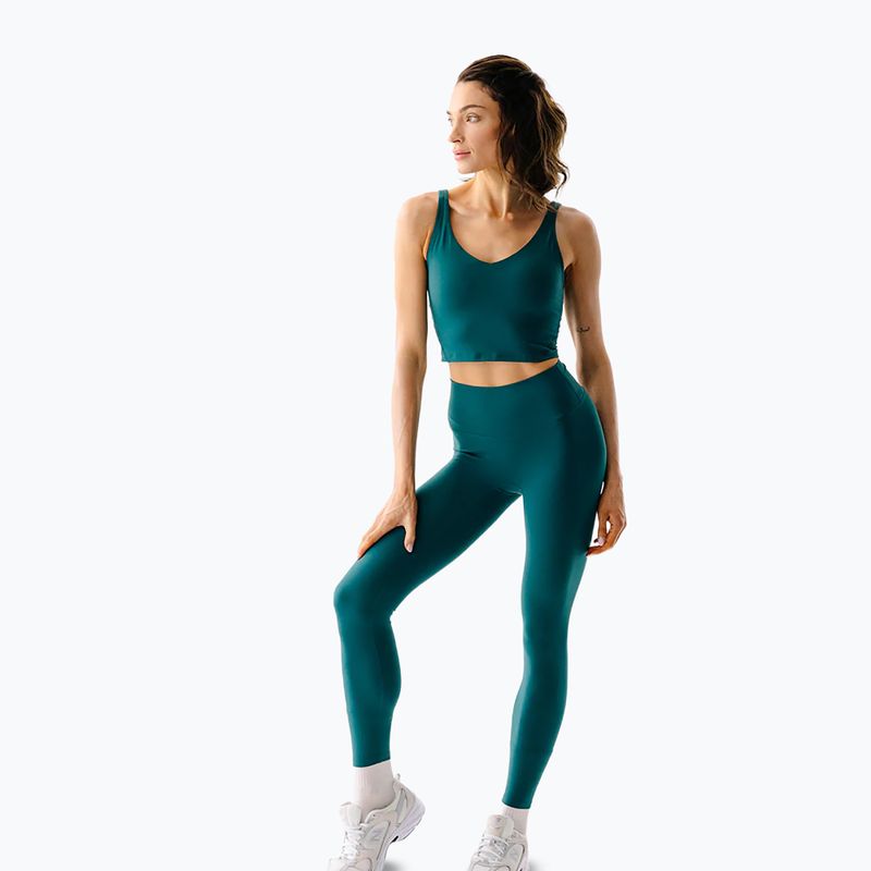 Colanți de yoga pentru femei JoyInMe Oneness Ease 7/8 black green 2