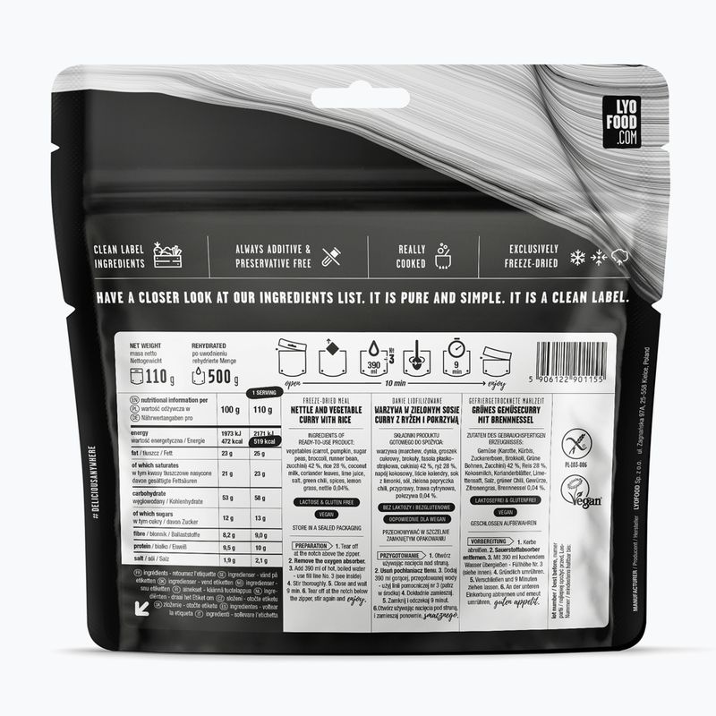 Alimente liofilizate LYOFOOD Curry cu urzică 500 g 2