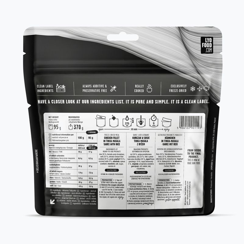 Alimente liofilizate LYOFOOD Pui Tikka Masala 370 g 2