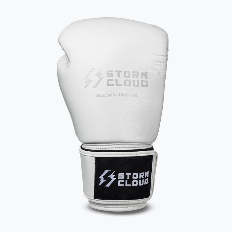 Mănuși de box StormCloud Muay Thai Blizzard 2.0 white/silver 2