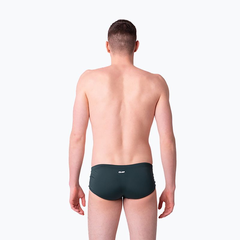 Boxeri de baie pentru bărbați CLap Slipy forest green 2