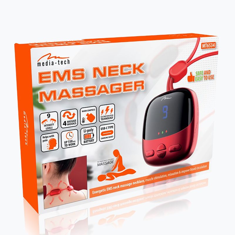 Maseur Media-Tech EMS Neck czerwony 5