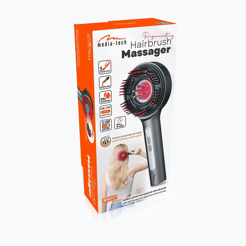 Aparat de masaj Media-Tech Hairbrush gray/black 10