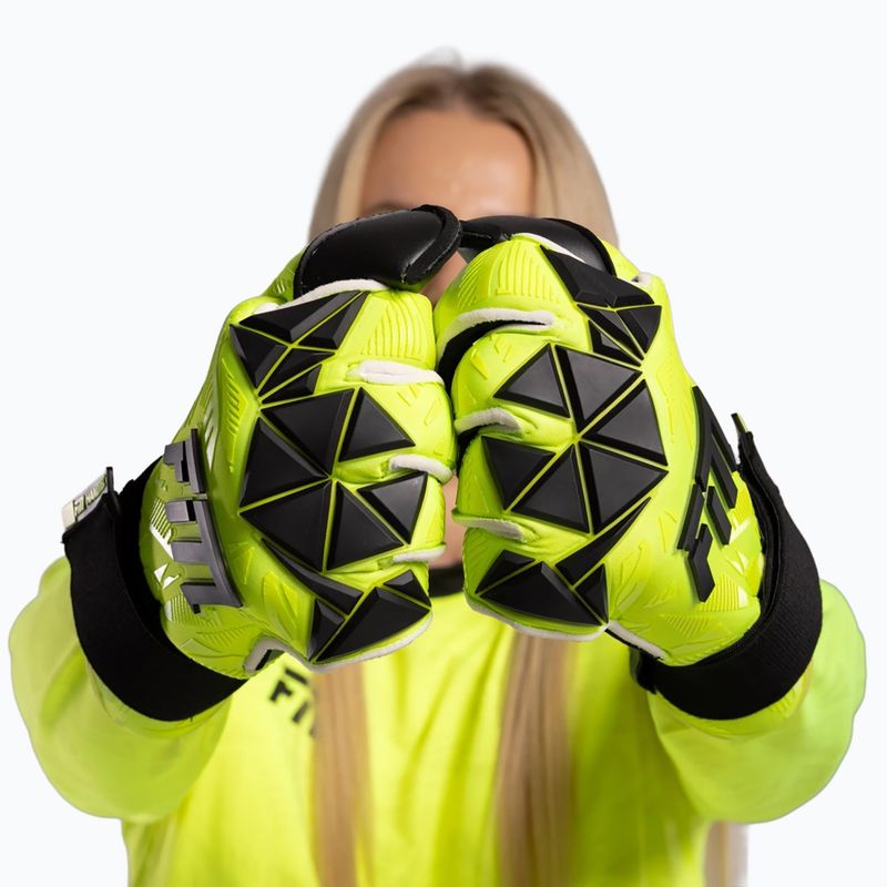 Mănuși de portar Football Masters Invictus X PRO yellow fluo 4
