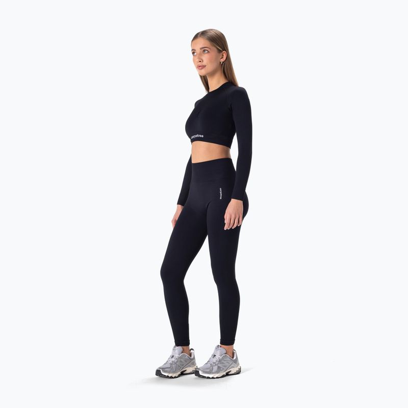 Longsleeve de antrenament pentru femei Carpatree Allure Seamless black 2