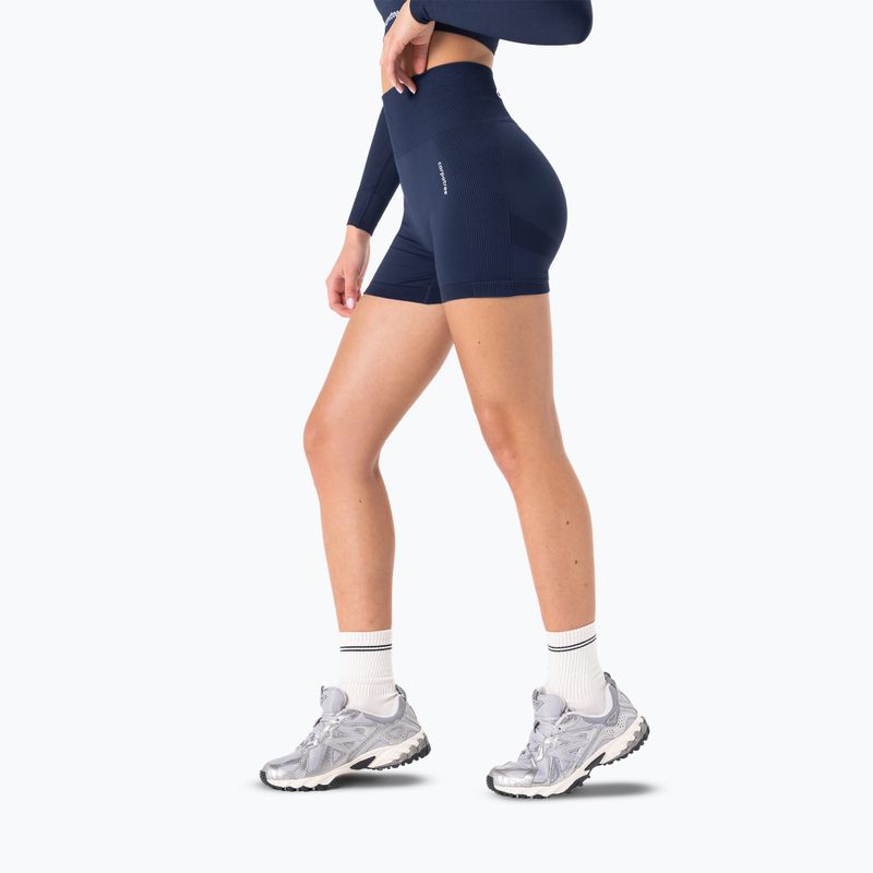 Pantaloni scurți de antrenament pentru femei Carpatree Allure Seamless midnight blue 3