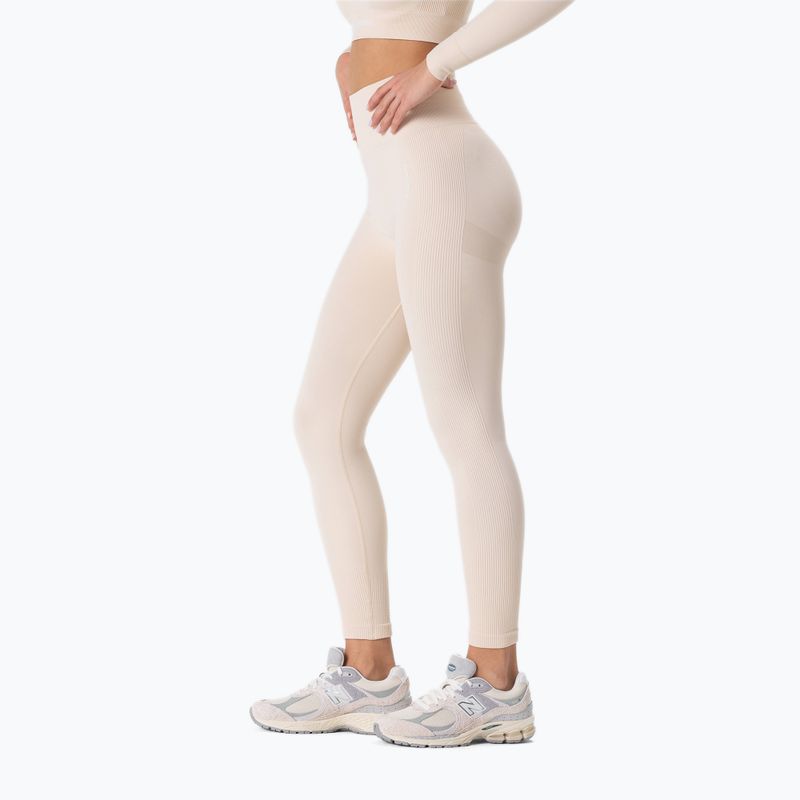 Colanți de antrenament pentru femei Carpatree Allure Seamless cream beige 3