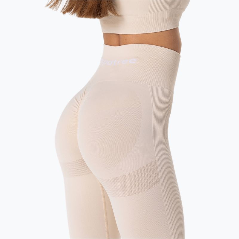 Colanți de antrenament pentru femei Carpatree Allure Seamless cream beige 4
