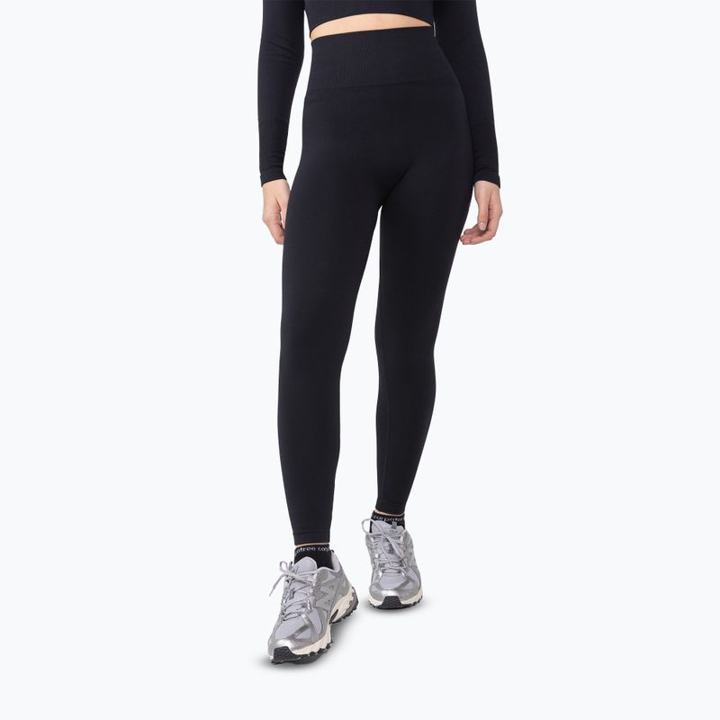 Colanți de antrenament pentru femei  Carpatree Dopamine Buzz Seamless obsidian black