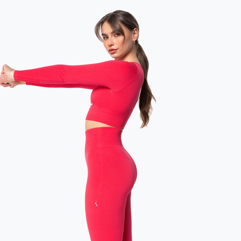 Longsleeve de antrenament pentru femei Carpatree Dopamine Buzz Seamless coral paradise pink 4