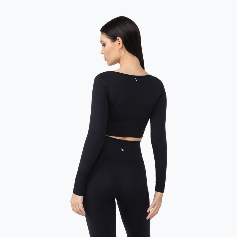 Longsleeve de antrenament pentru femei Carpatree Dopamine Buzz Seamless obsidian black 3