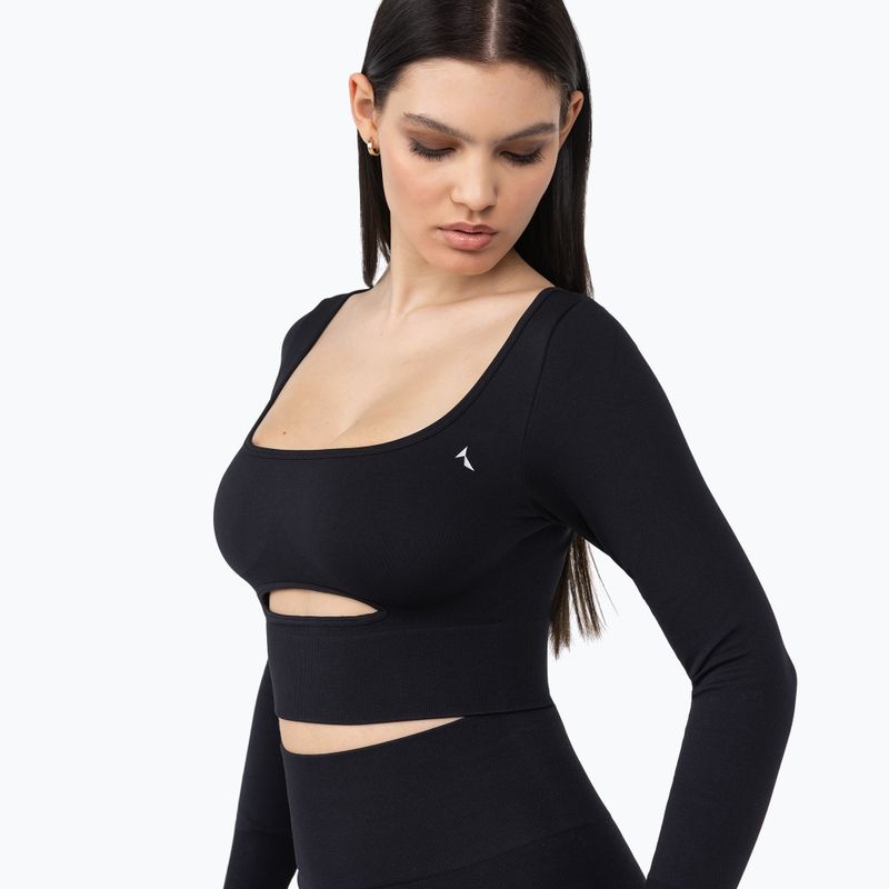 Longsleeve de antrenament pentru femei Carpatree Dopamine Buzz Seamless obsidian black 5
