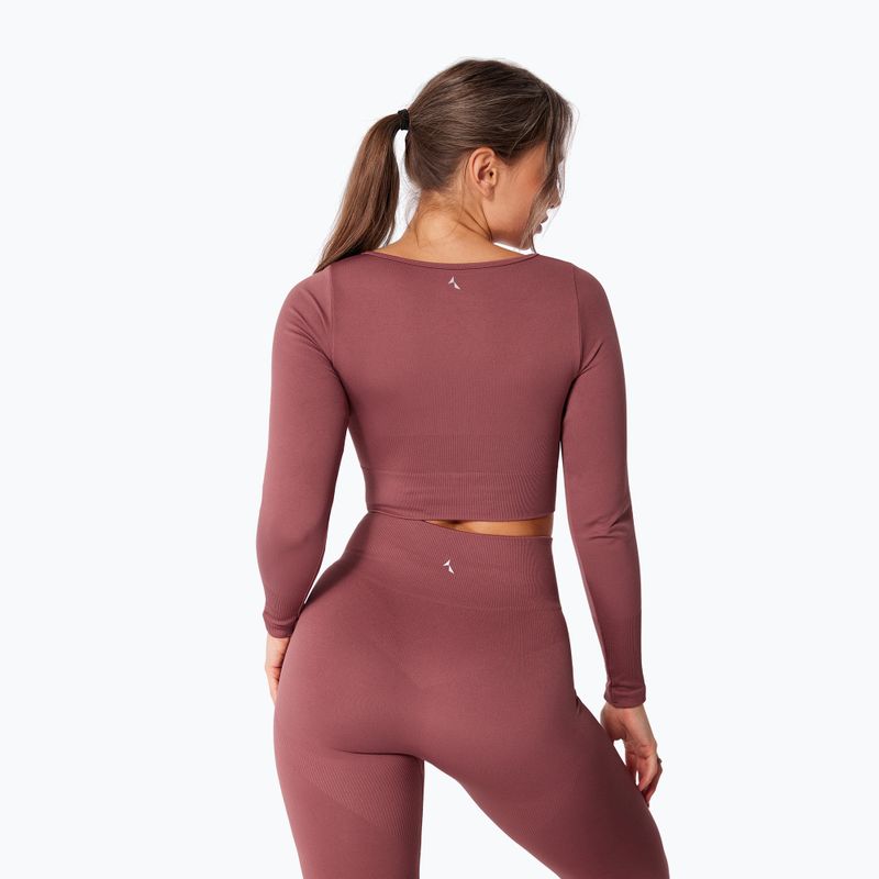 Longsleeve de antrenament pentru femei Carpatree Dopamine Buzz Seamless rose/brown 2