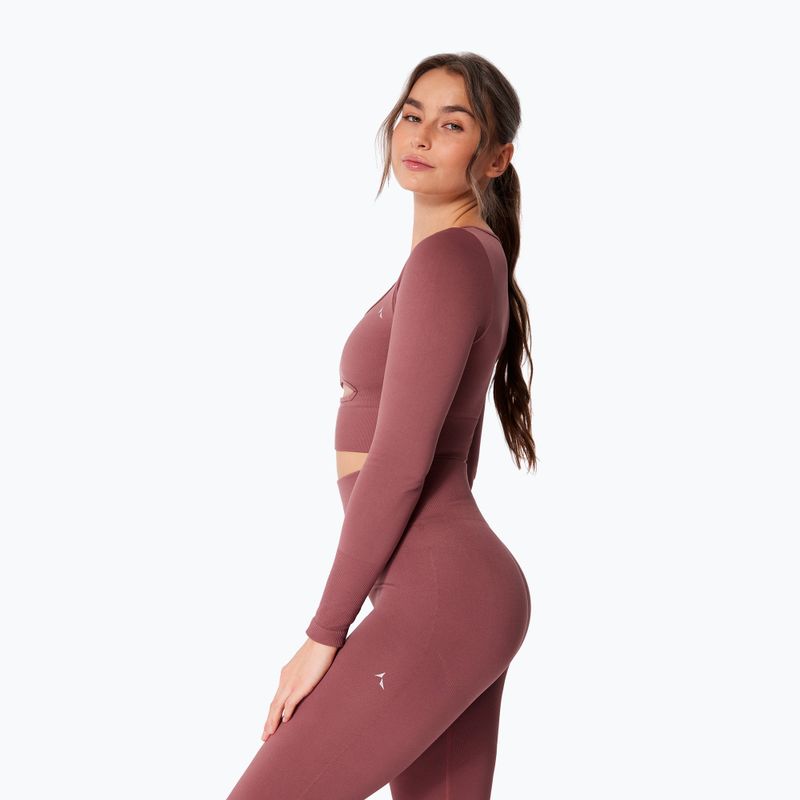 Longsleeve de antrenament pentru femei Carpatree Dopamine Buzz Seamless rose/brown 3