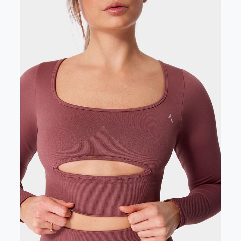 Longsleeve de antrenament pentru femei Carpatree Dopamine Buzz Seamless rose/brown 4