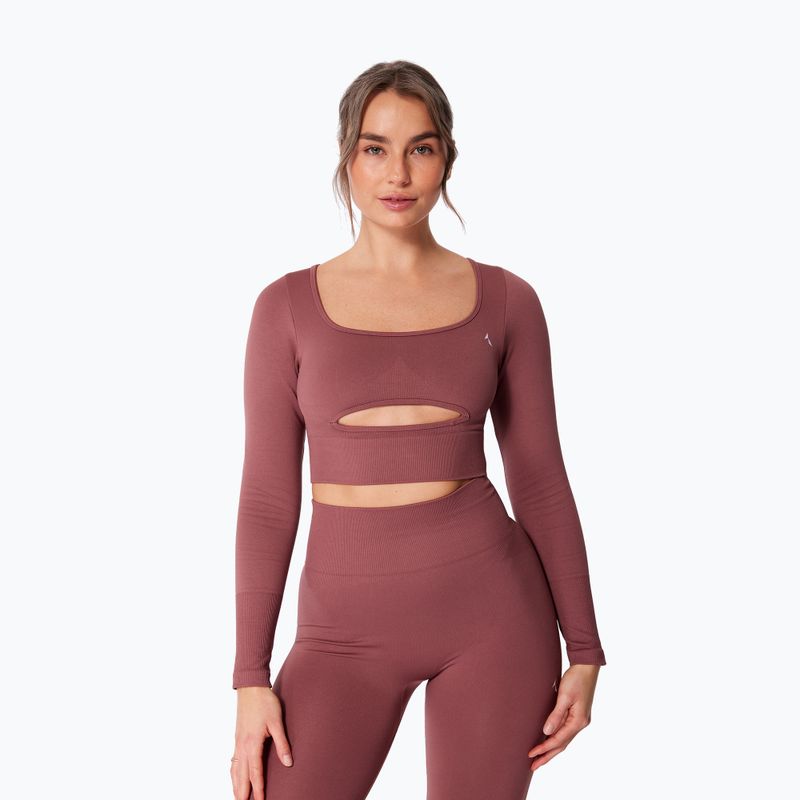 Longsleeve de antrenament pentru femei Carpatree Dopamine Buzz Seamless rose/brown 6