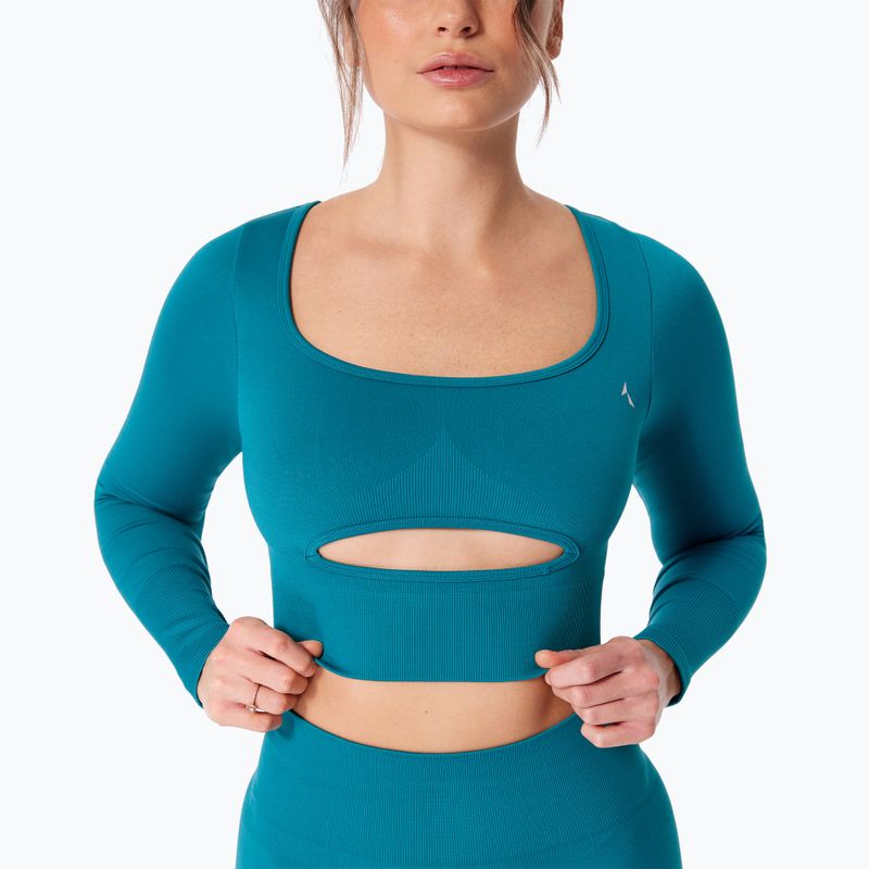 Longsleeve de antrenament pentru femei Carpatree Dopamine Buzz Seamless petrol green 4