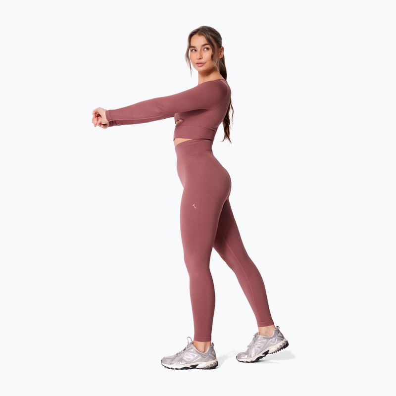 Colanți de antrenament pentru femei Carpatree Dopamine Buzz Seamless rose/brown 2