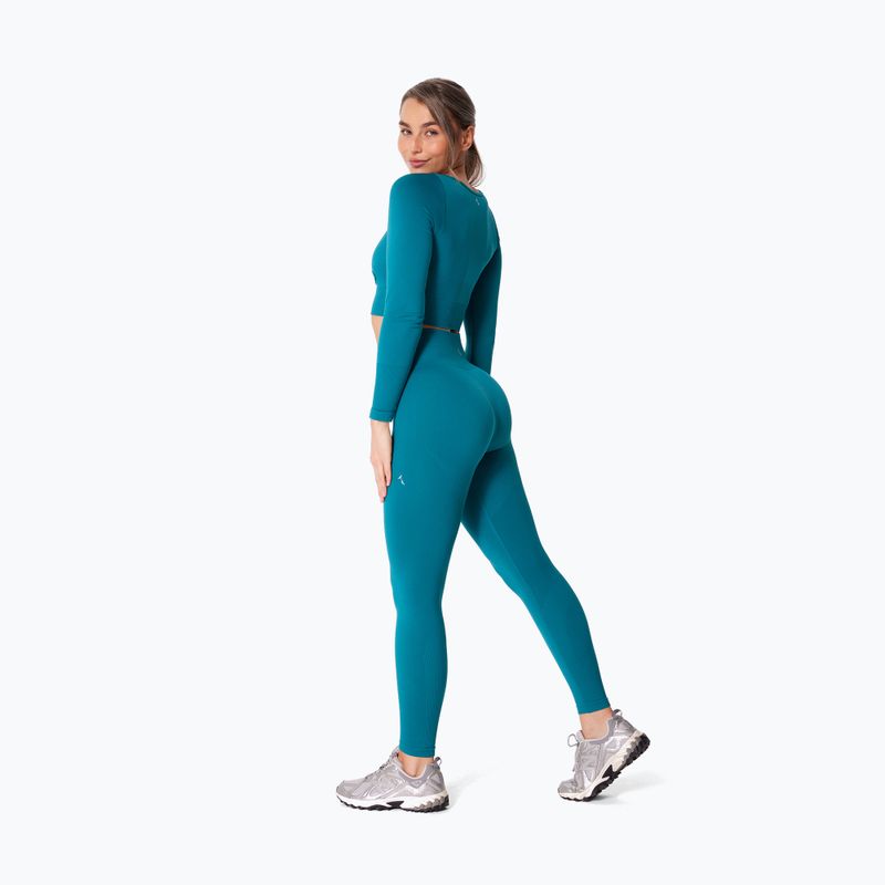 Colanți de antrenament pentru femei Carpatree Dopamine Buzz Seamless petrol green 3
