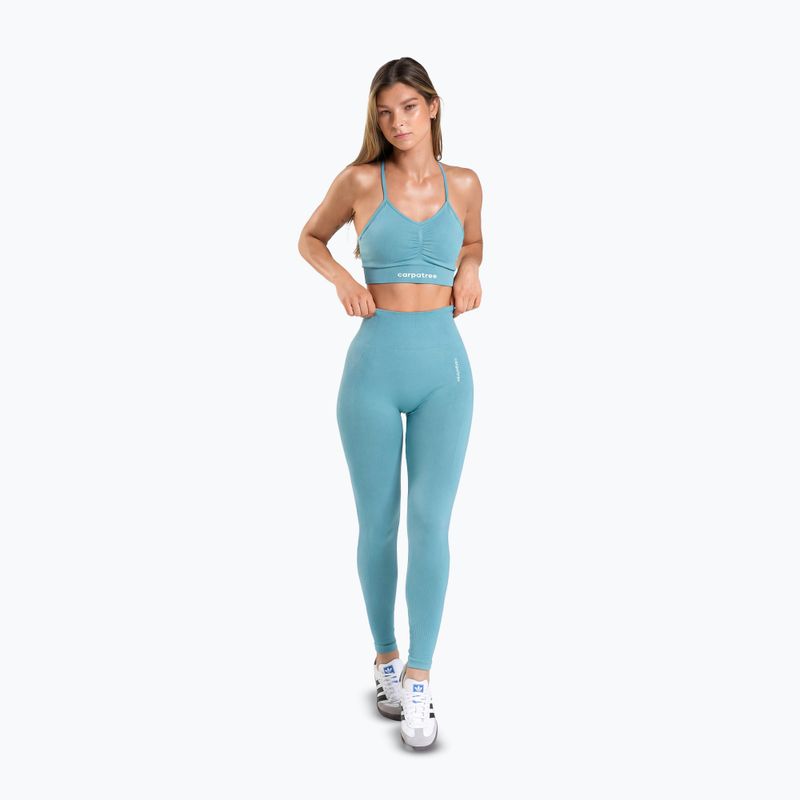 Colanți de antrenament pentru femei Carpatree Allure Seamless milky blue 2