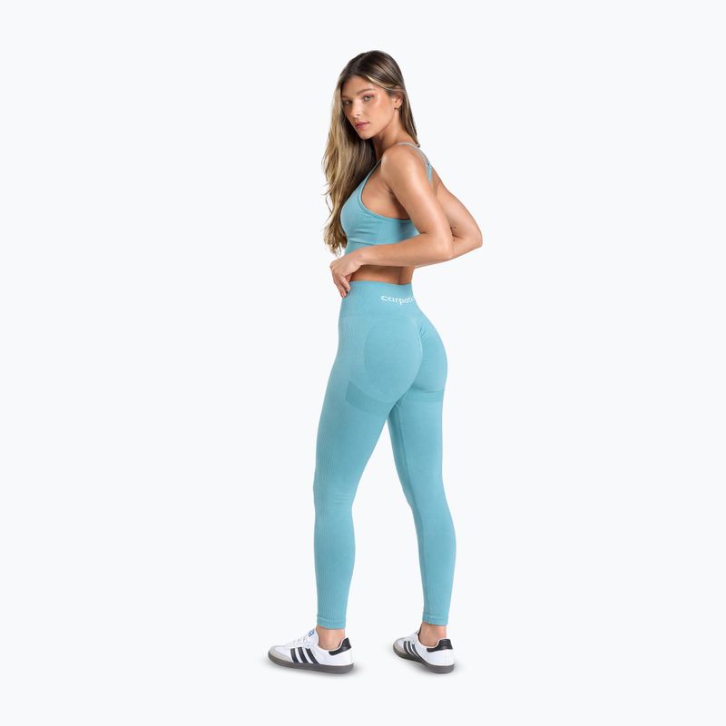 Colanți de antrenament pentru femei Carpatree Allure Seamless milky blue 4