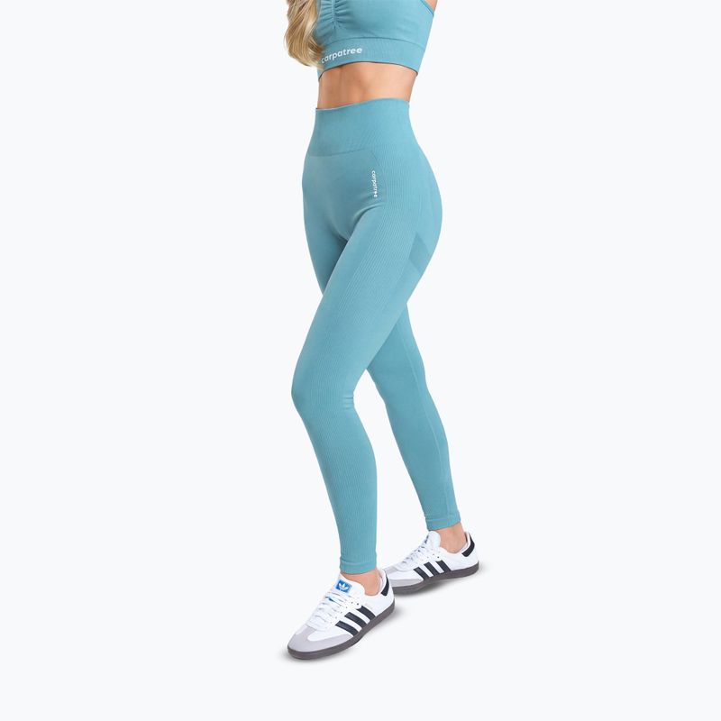 Colanți de antrenament pentru femei Carpatree Allure Seamless milky blue 5