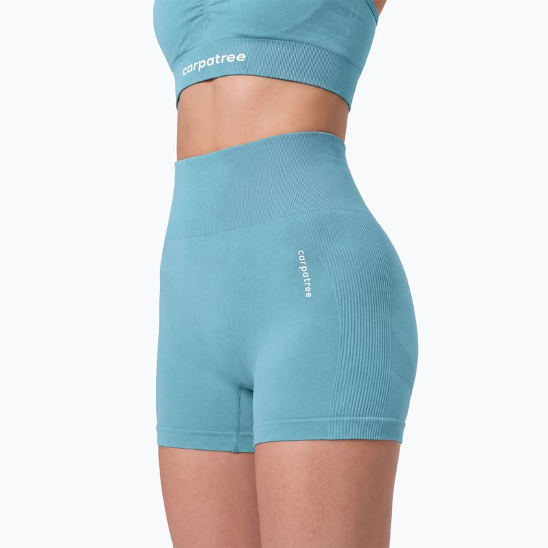 Pantaloni scurți de antrenament pentru femei Carpatree Allure Seamless milky blue 2