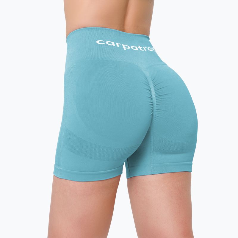 Pantaloni scurți de antrenament pentru femei Carpatree Allure Seamless milky blue 3