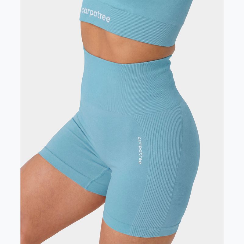 Pantaloni scurți de antrenament pentru femei Carpatree Allure Seamless milky blue 4