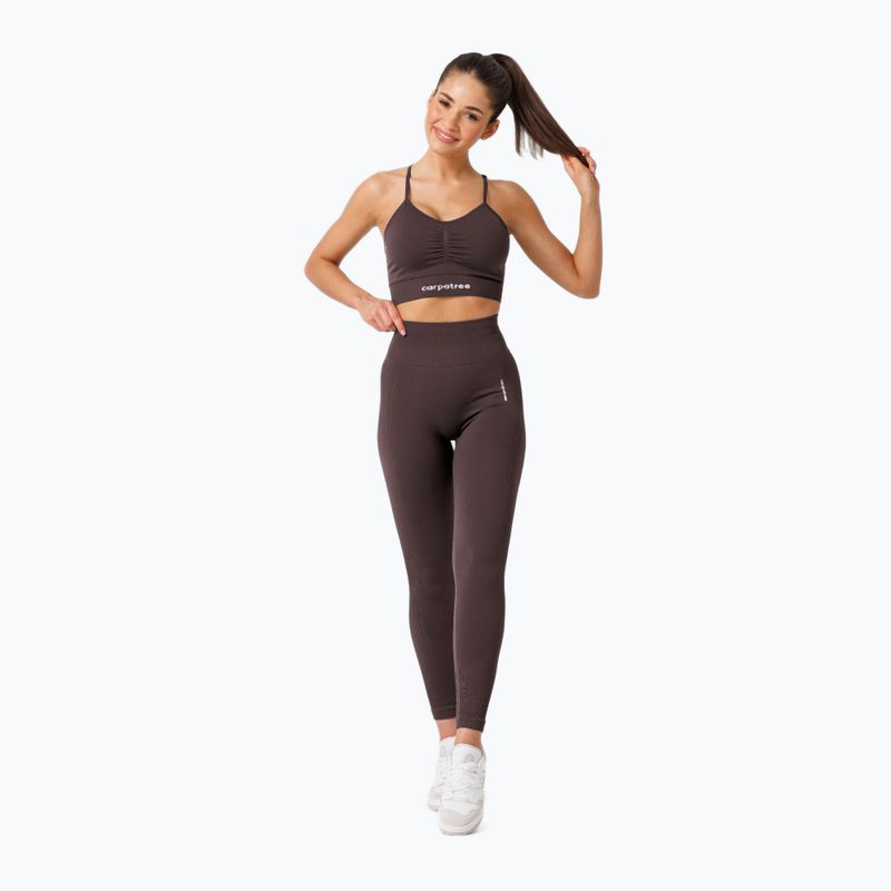 Colanți de antrenament pentru femei Carpatree Allure Seamless berry brown 2