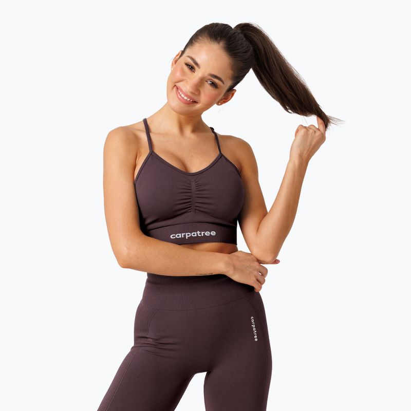 Colanți de antrenament pentru femei Carpatree Allure Seamless berry brown 3