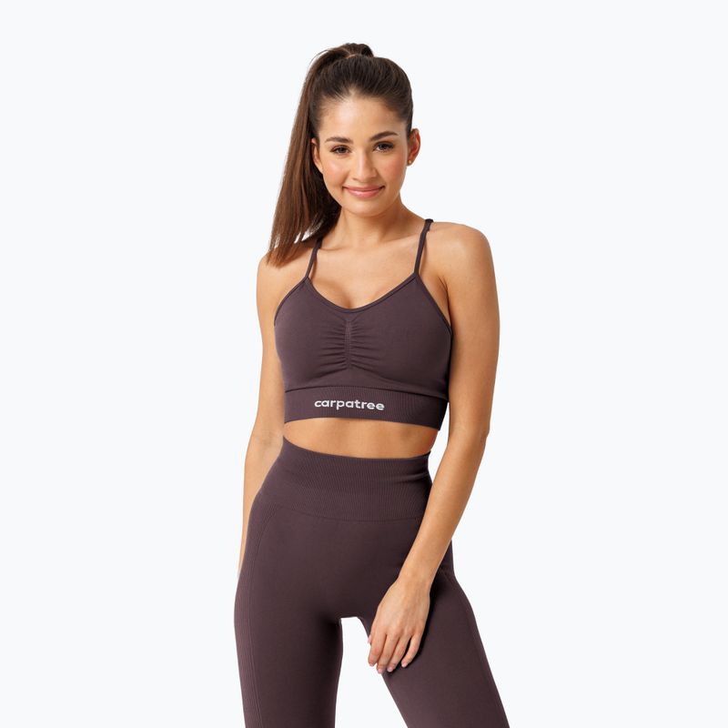 Colanți de antrenament pentru femei Carpatree Allure Seamless berry brown 4