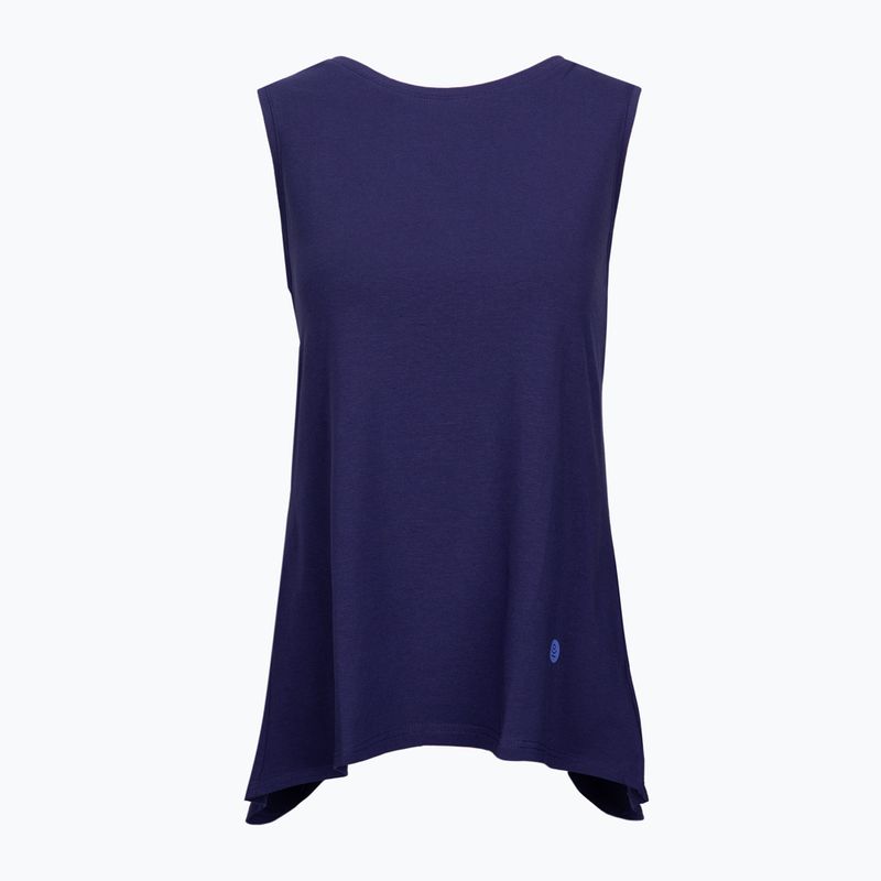 Yoga top Moonholi Galaxy Galaxy Open Back Tank Albastru miezul nopții SKU-216-sm