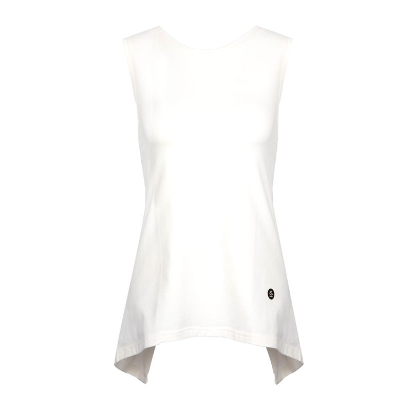 Yoga top Moonholi Galaxy Galaxy Open Back Tank Coconut alb SKU-217-xss