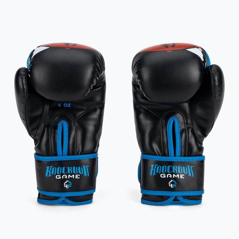 Mănuși de box pentru copii Ground Game Prodigy negru și albastru 2