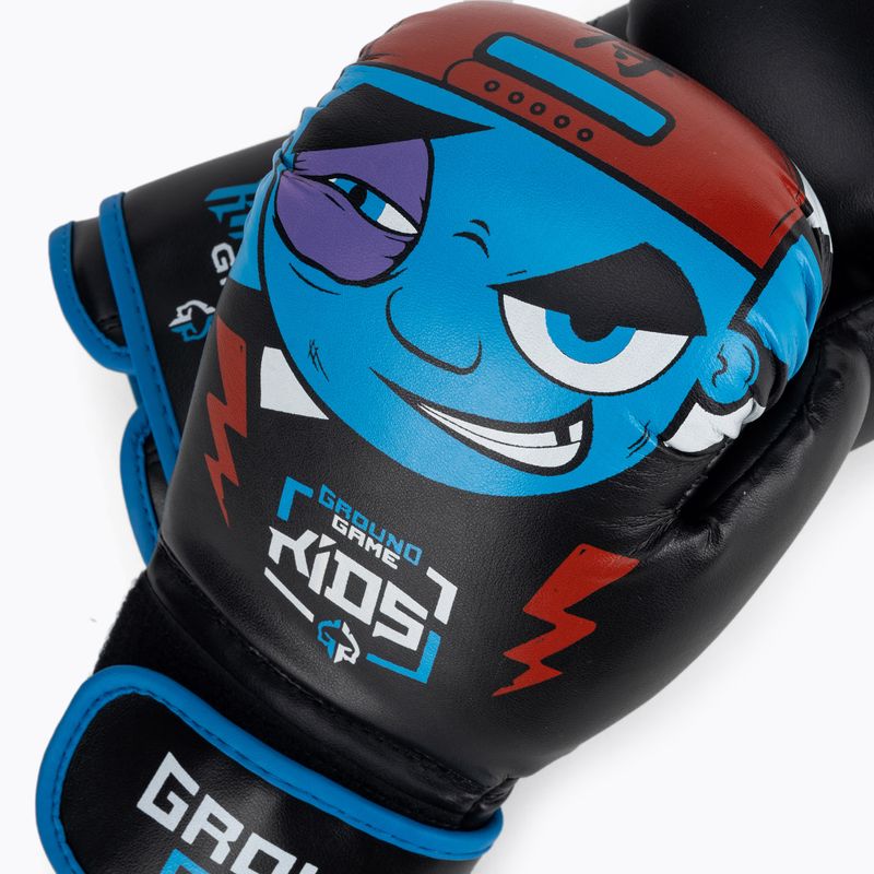 Mănuși de box pentru copii Ground Game Prodigy negru și albastru 4
