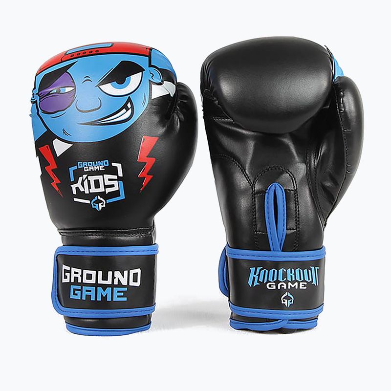 Mănuși de box pentru copii Ground Game Prodigy negru și albastru 8