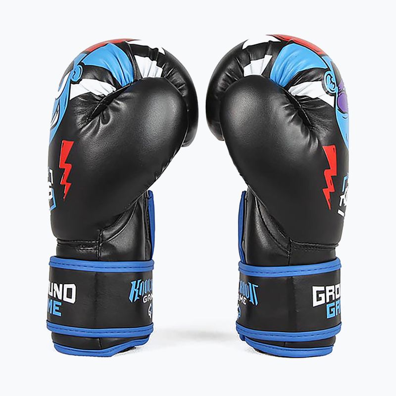 Mănuși de box pentru copii Ground Game Prodigy negru și albastru 9