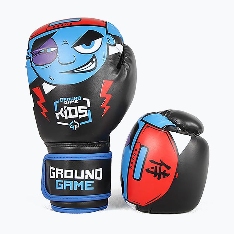 Mănuși de box pentru copii Ground Game Prodigy negru și albastru 10
