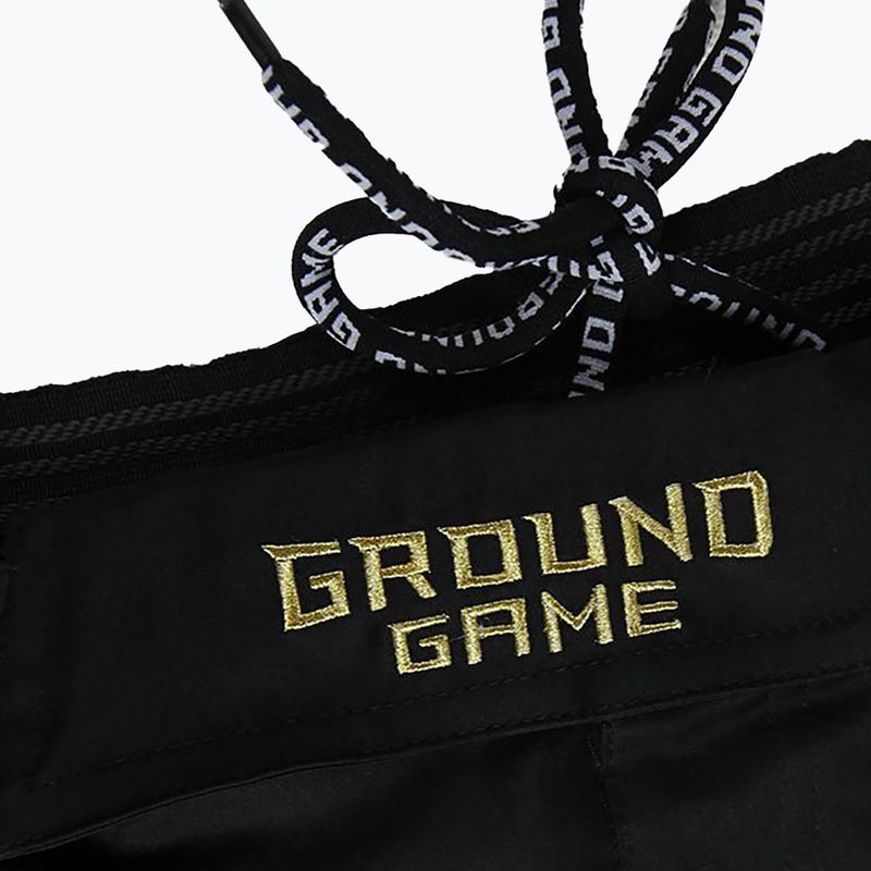 Pantaloni scurți pentru bărbați Ground Game MMA Athletic Gold negru MMASHOATHGOLD 4