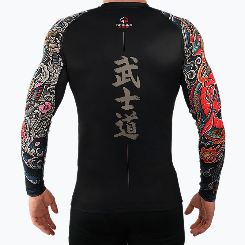 Jachetă pentru bărbați Ground Game Bushido 3.0 Rashguard negru RASHBUSH3BLA 3