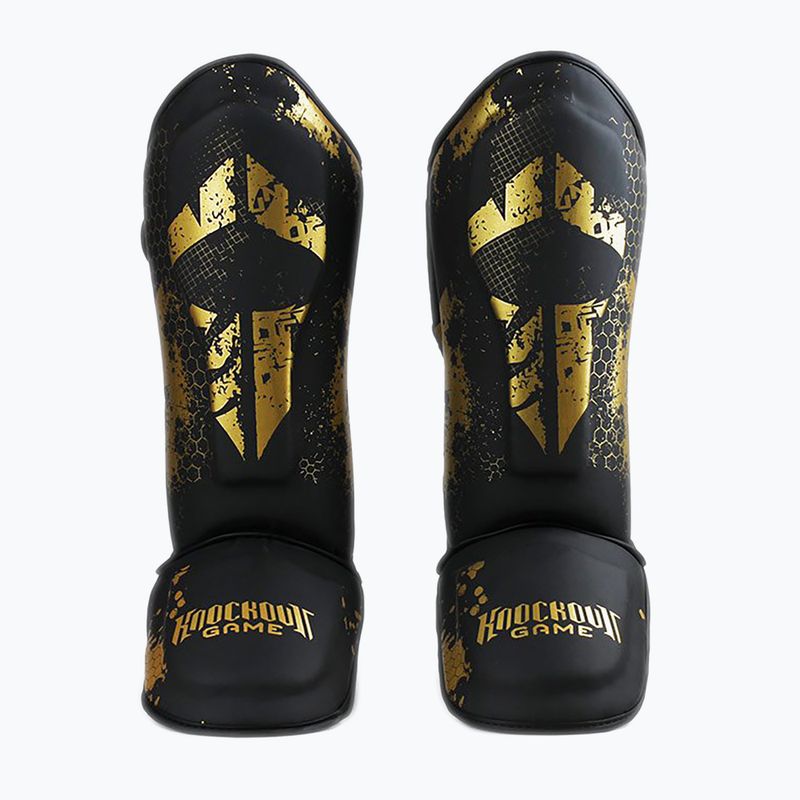 Apărători de tibie Ground Game Cage Gold negru SHINGUCGOLDS 2