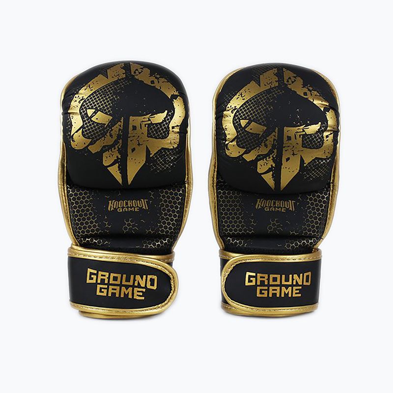 Mănuși de sparring pentru bărbați GroundGame MMA Cage Gold, auriu, MMASPARGLOCGOL 2
