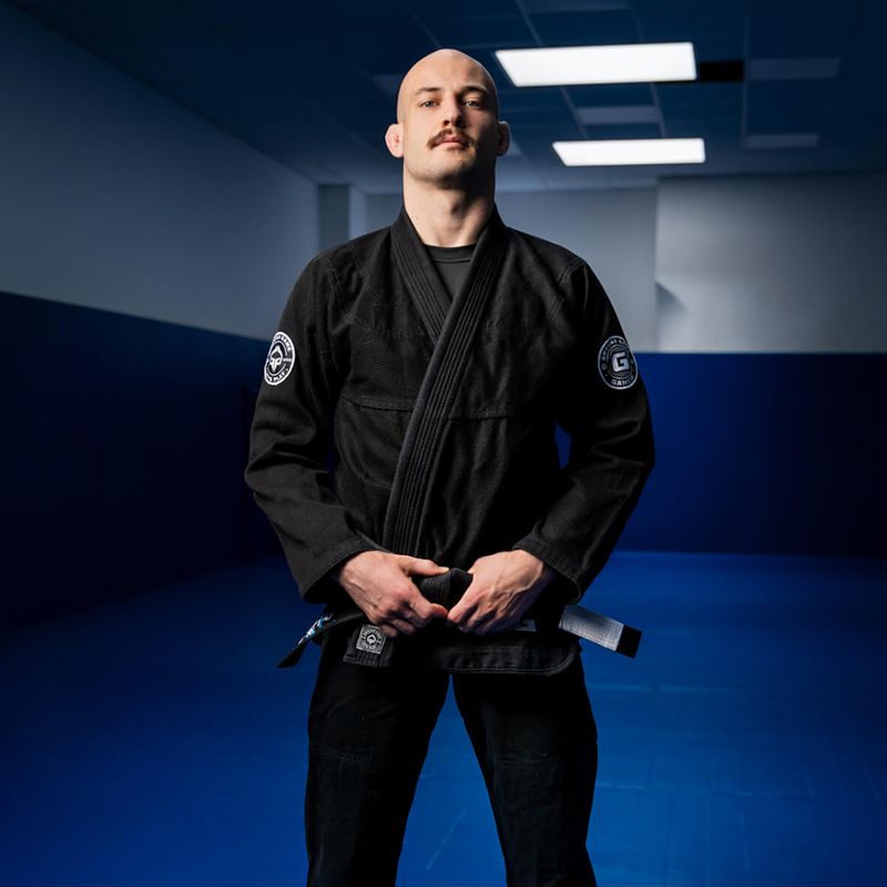 GI for Brazilian Jiu-Jitsu pentru bărbați Ground Game Gamer negru GIGAMERBLAA4 4